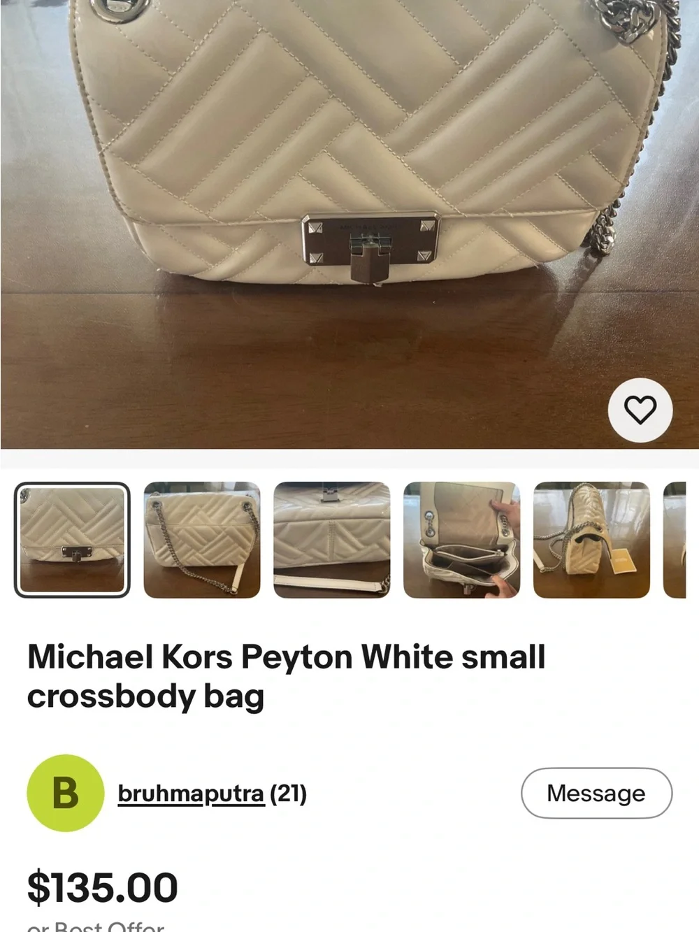 Michael Kors Peyton Medium Patent Shoulder Bag in